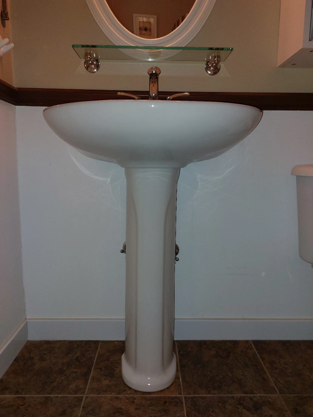 White Pedestal Bathroom Sink