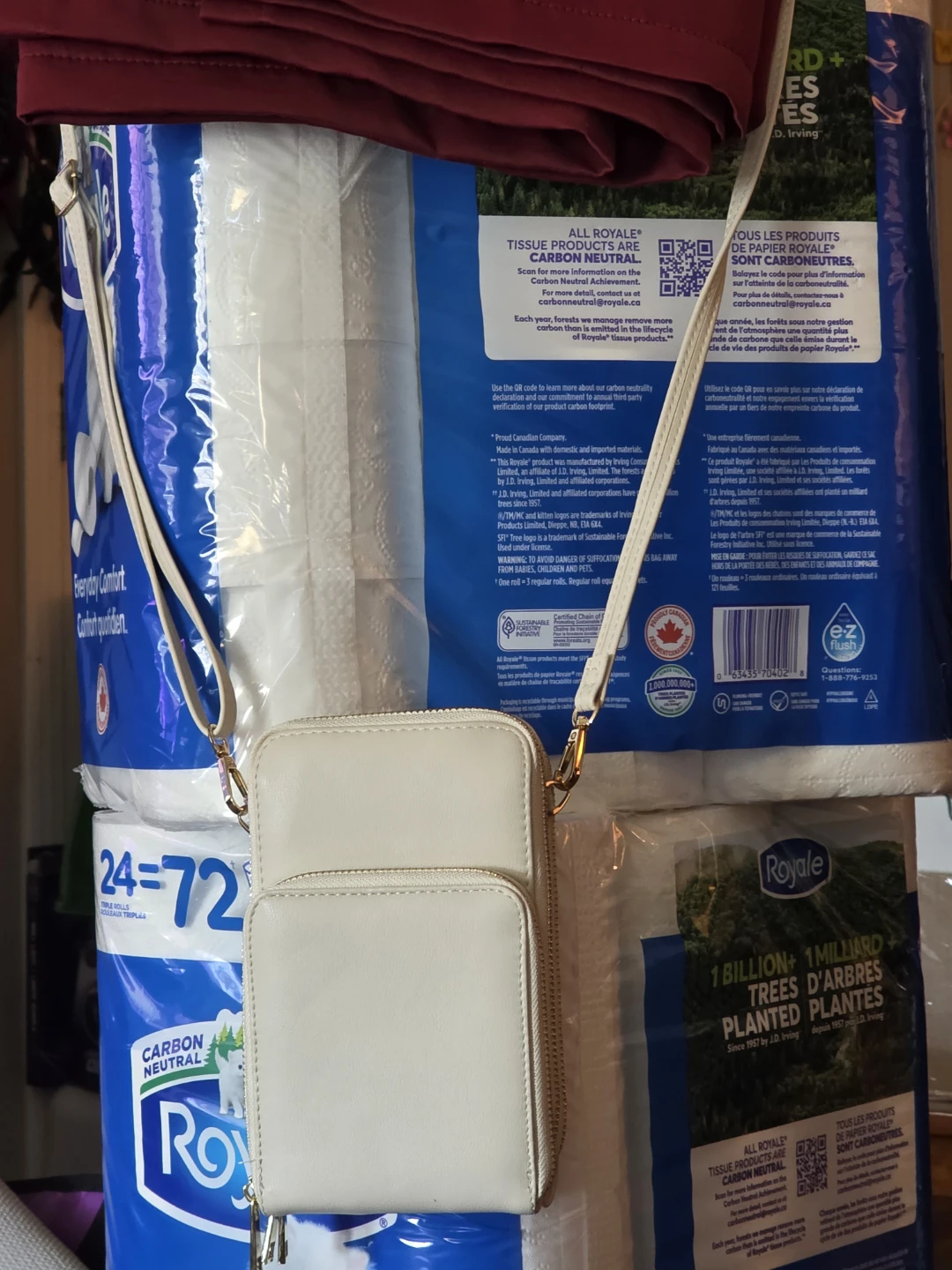Cream Phone Crossbody Bag
