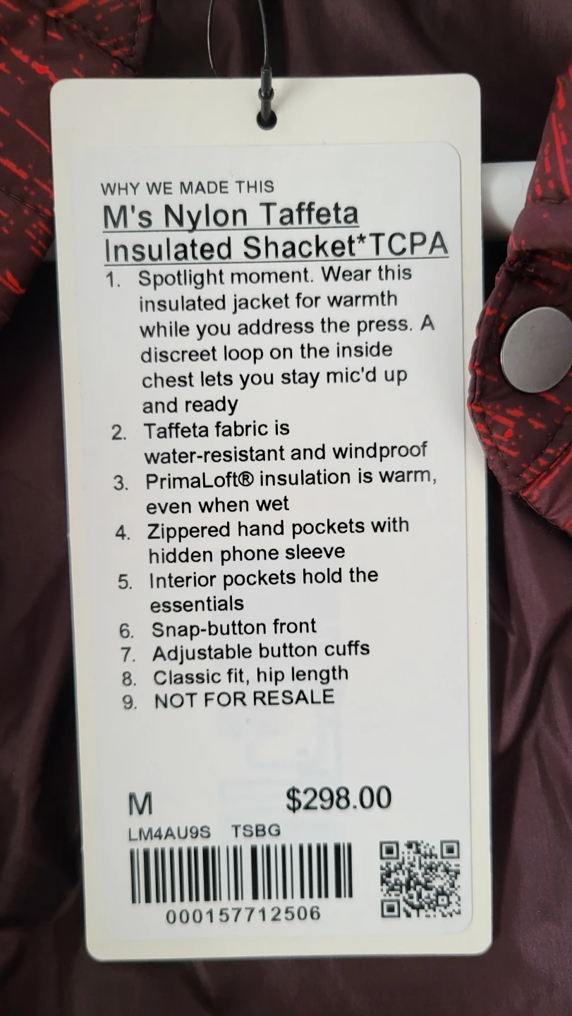 Lululemon M's Nylon Taffeta Insulated Shacket - photo 2