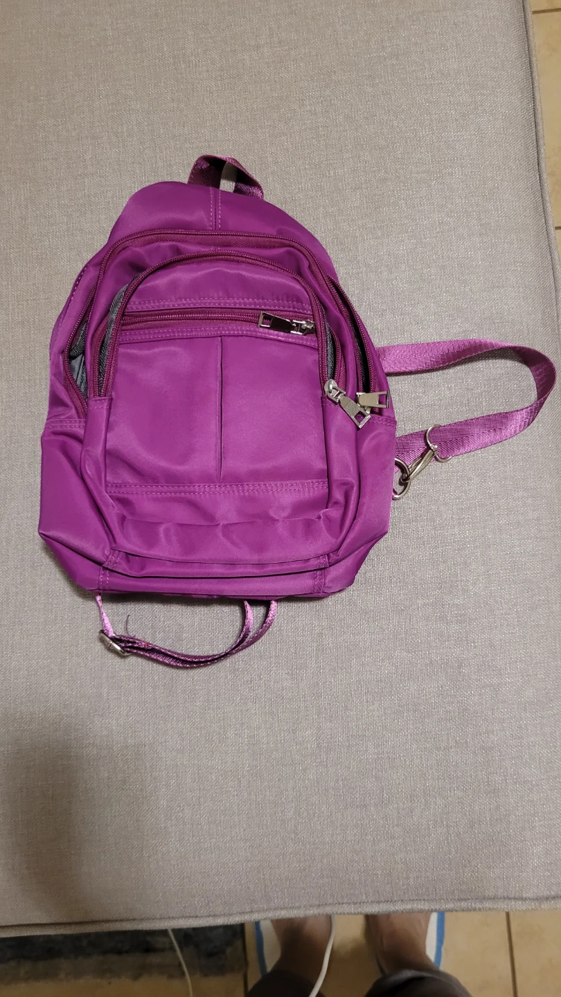 Purple Nylon Mini Backpack