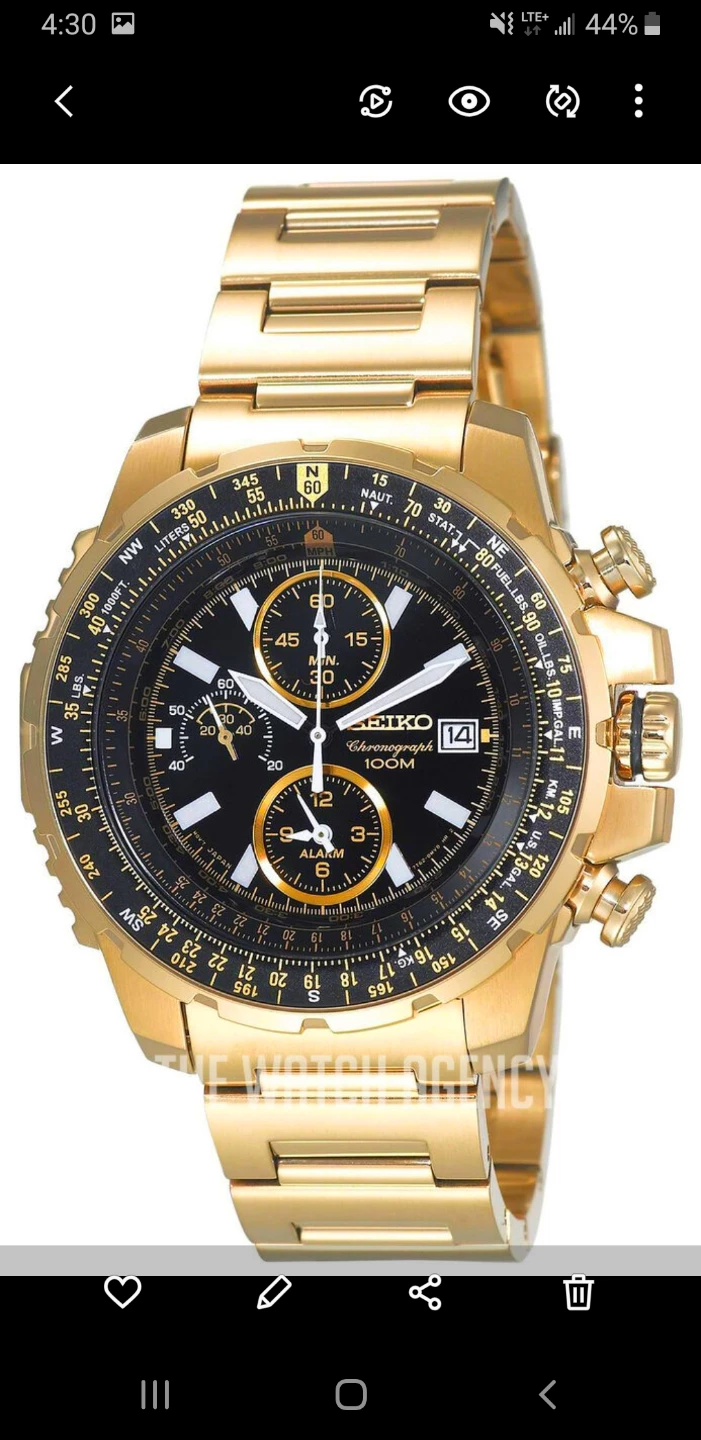 Seiko Flightmaster Watch - Model #SNA414P1