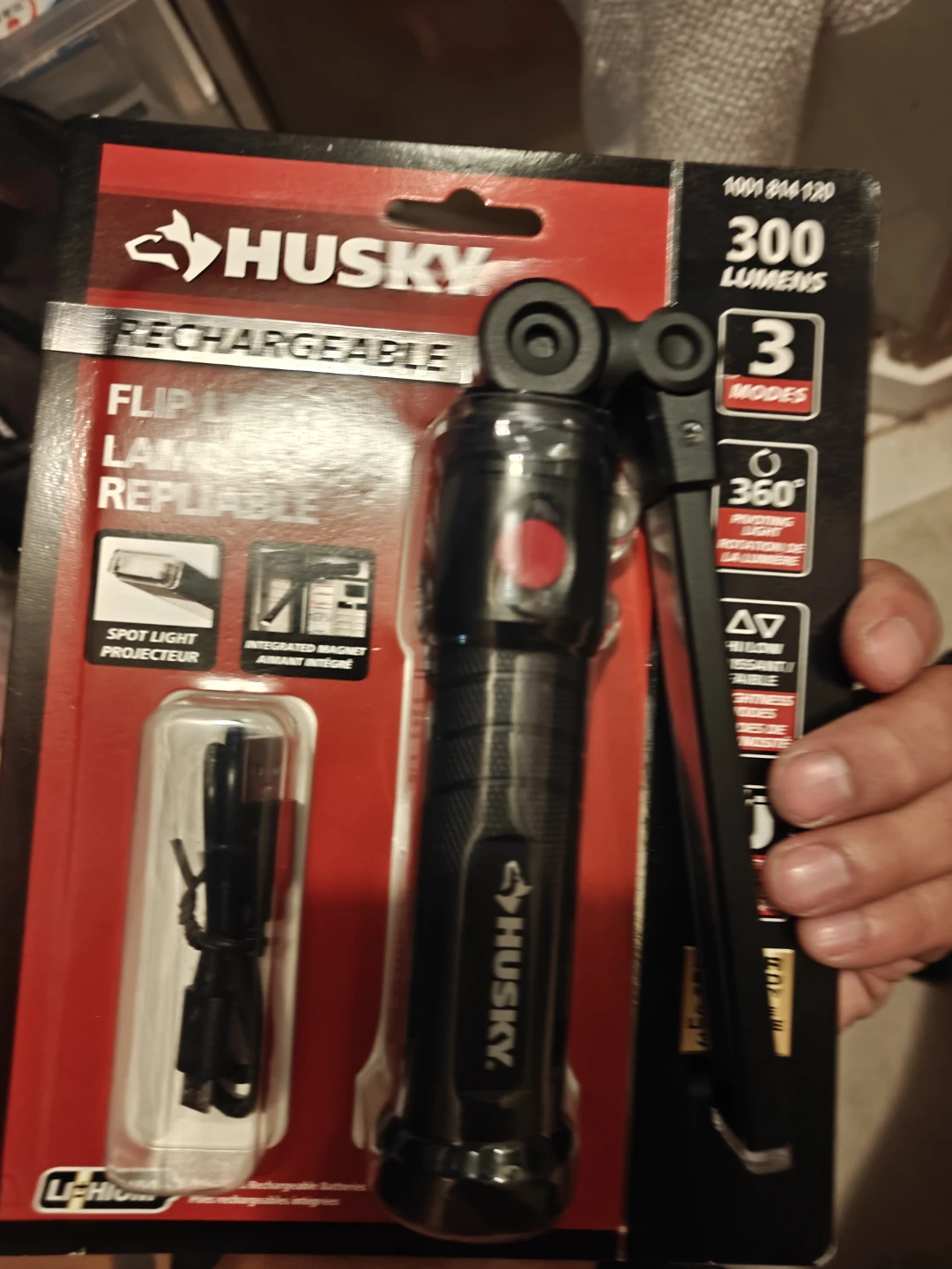 Husky 300 Lumens Rechargeable LED Flip Work Light - photo 2