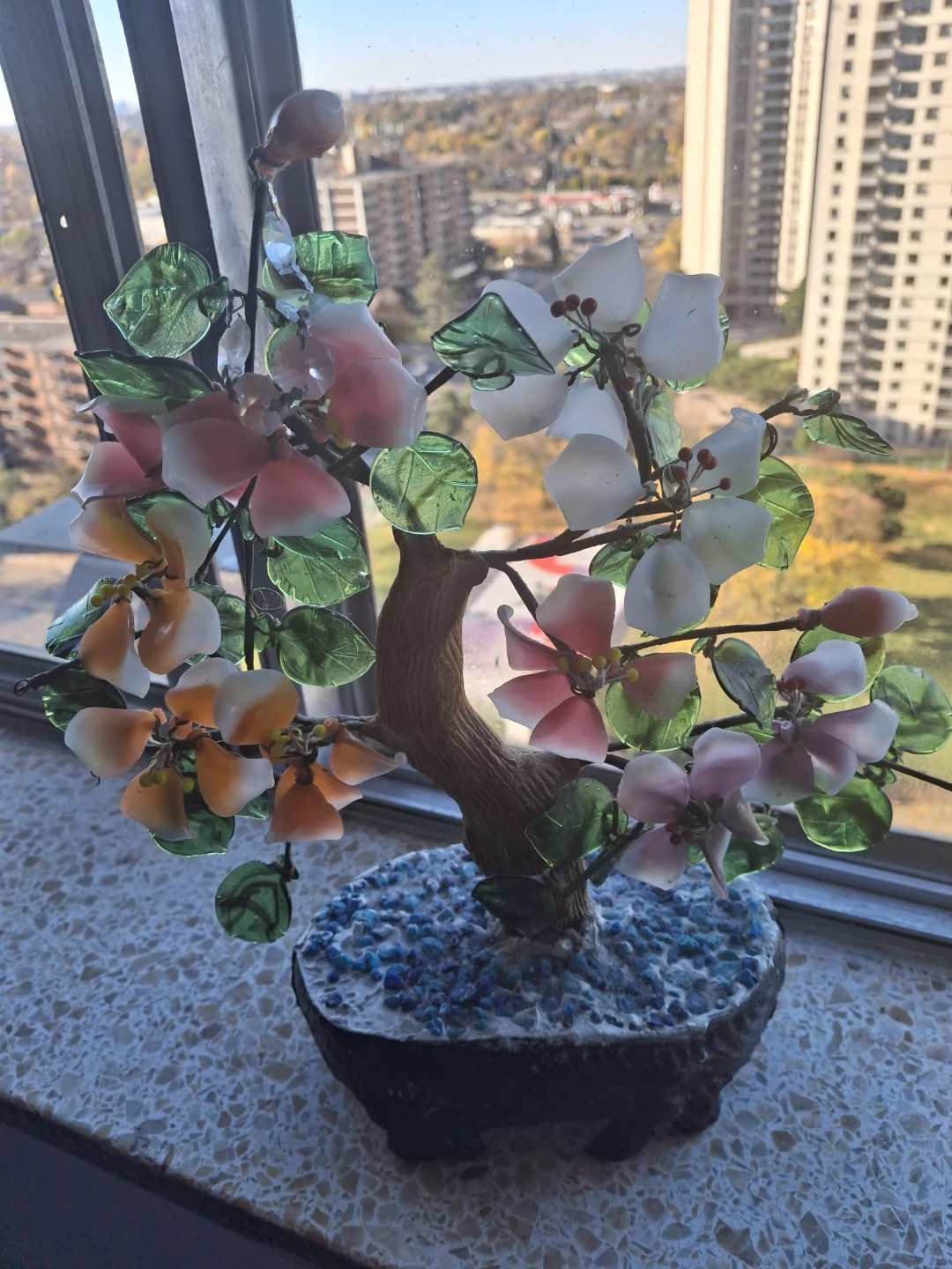 Artificial Floral Gemstone Bonsai Tree 👻