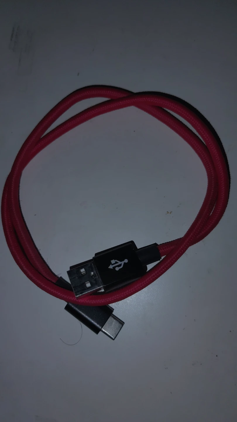 USB-A to USB-C Braided Cable Red
