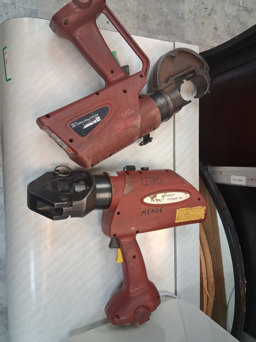 Burndy Patriot PAT750XT-18V and PAT644-18V Crimpers