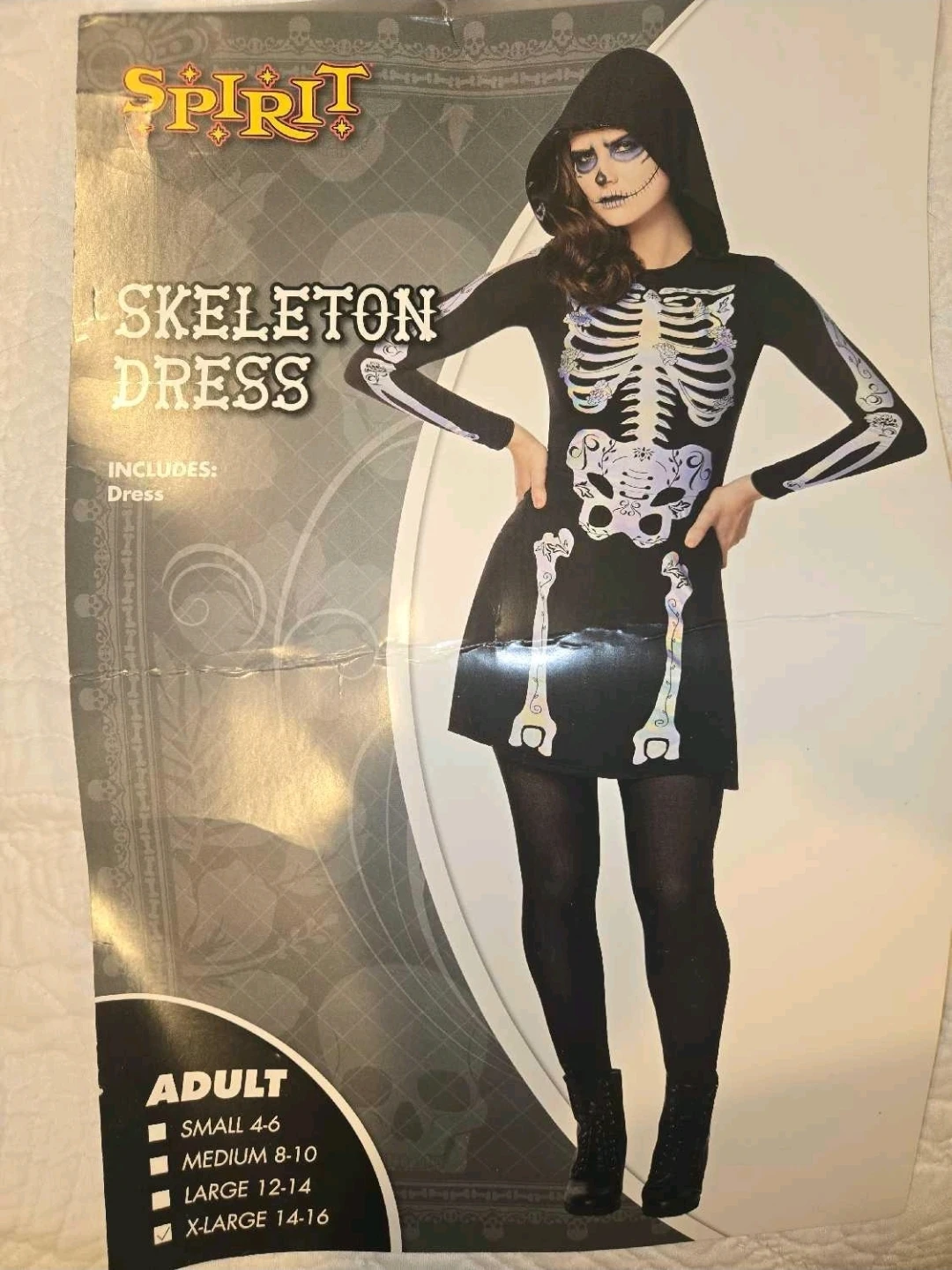 Women's Skeleton Dress Costume - photo 3