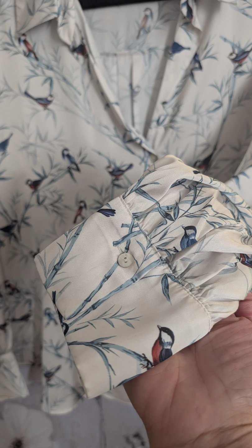 Zara Long Sleeve Bird Print Shirt - photo 5