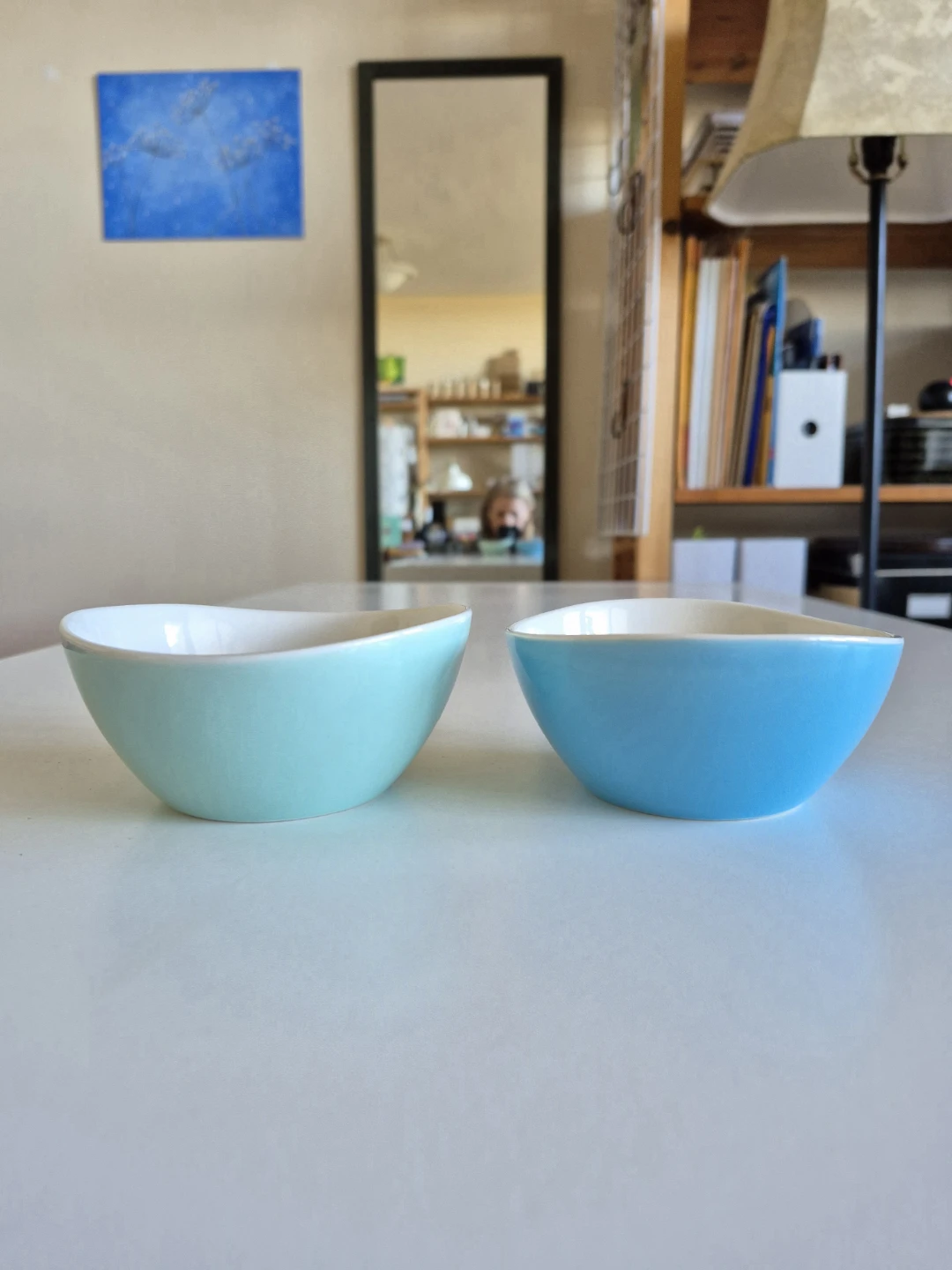 2 bowls (small) Turquoise, Pale Green - photo 4