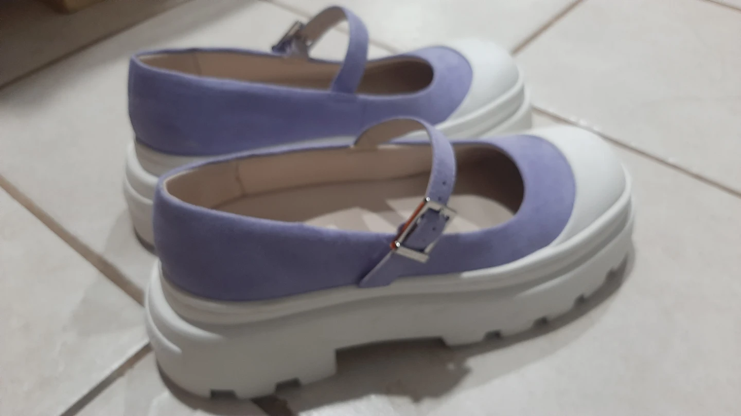 Charles & Keith Lavender Mary Jane Platform Shoes - photo 2