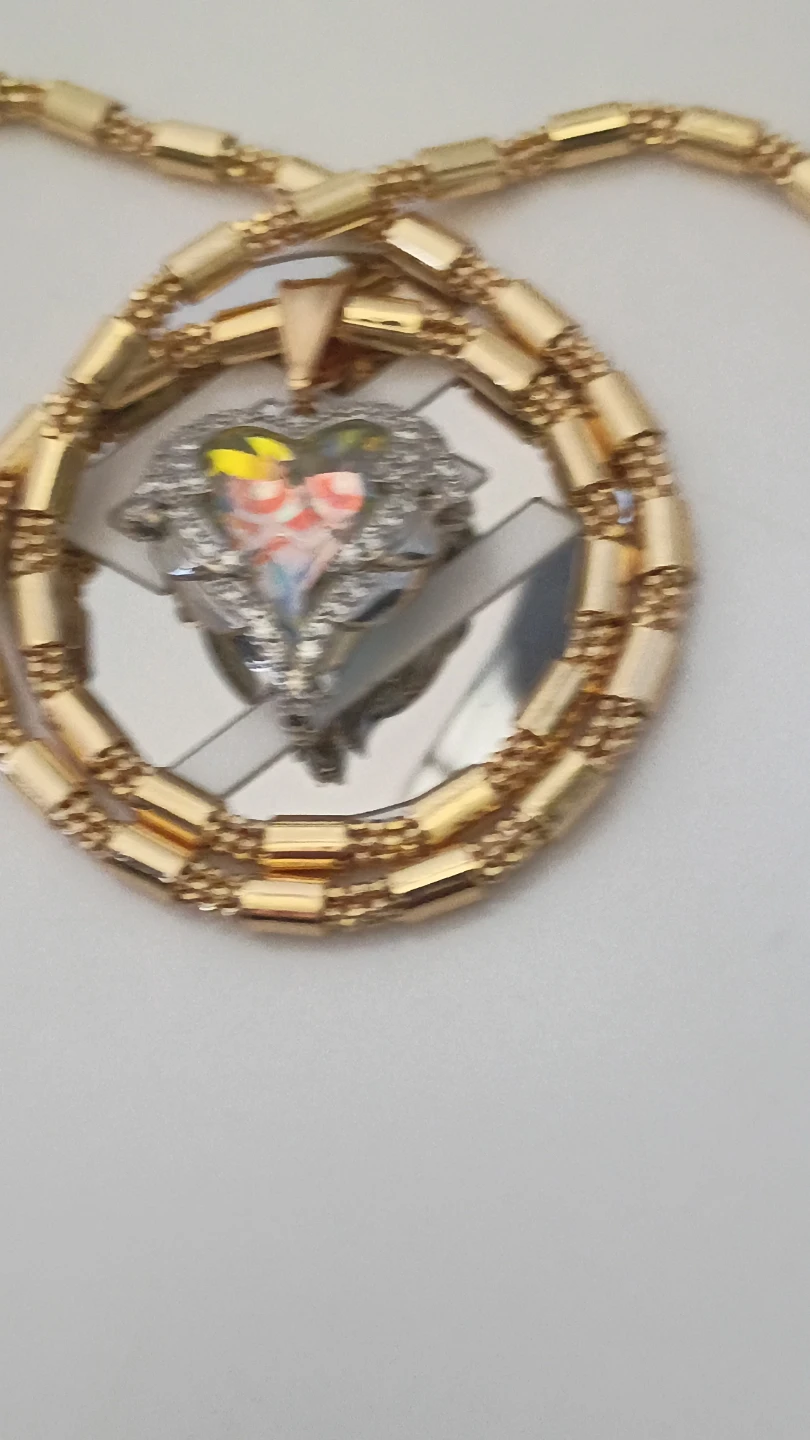 Collar chapado en oro con hermoso corazón - photo 2