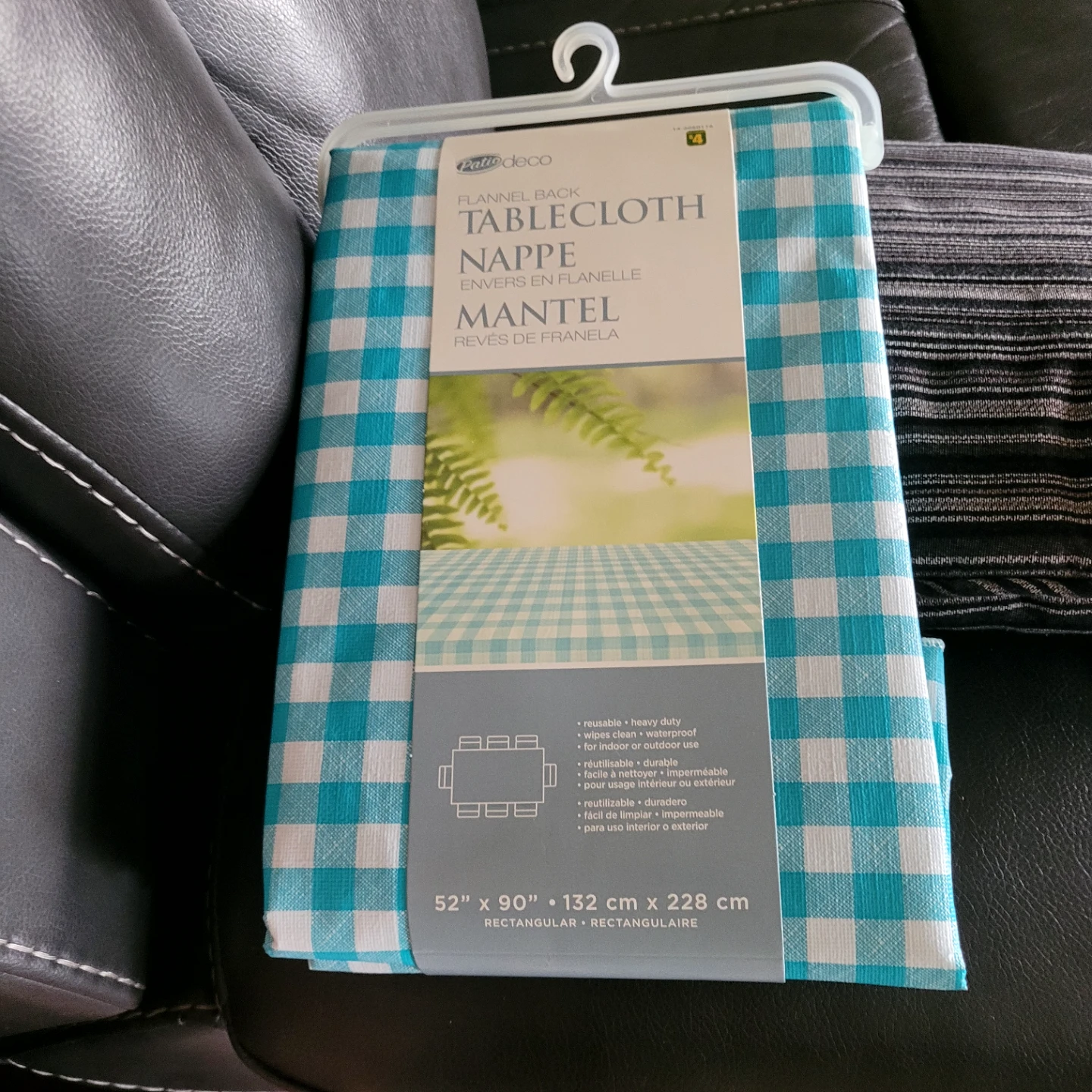 Patio Deco Flannel Back Tablecloth
