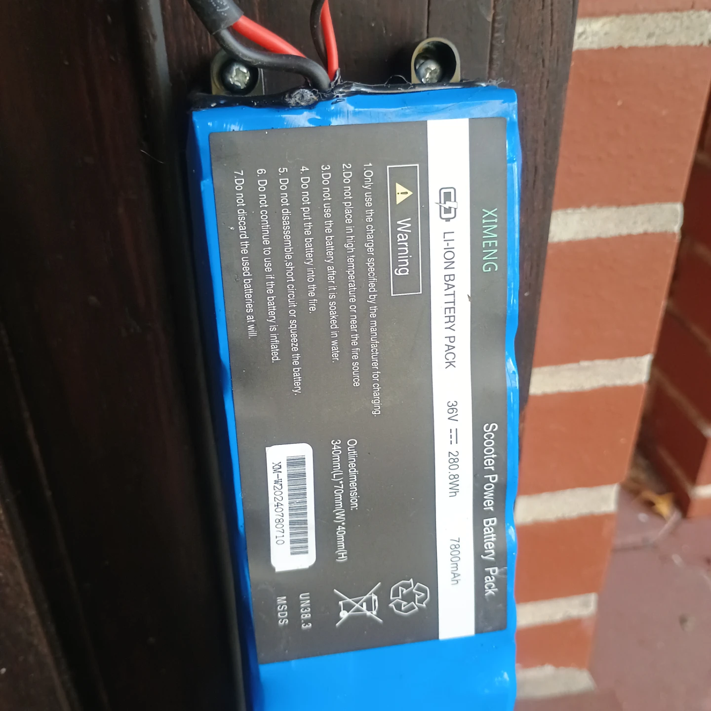 Ximeng 36V Electric Scooter Battery Pack - photo 2