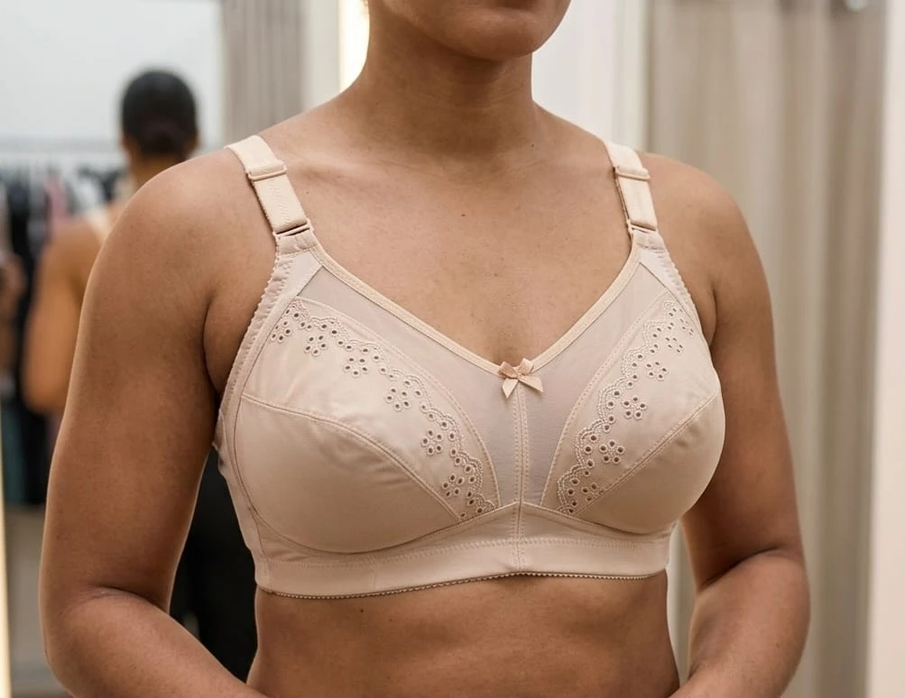 WonderBra Wire Free Bra, Beige, Size 34D