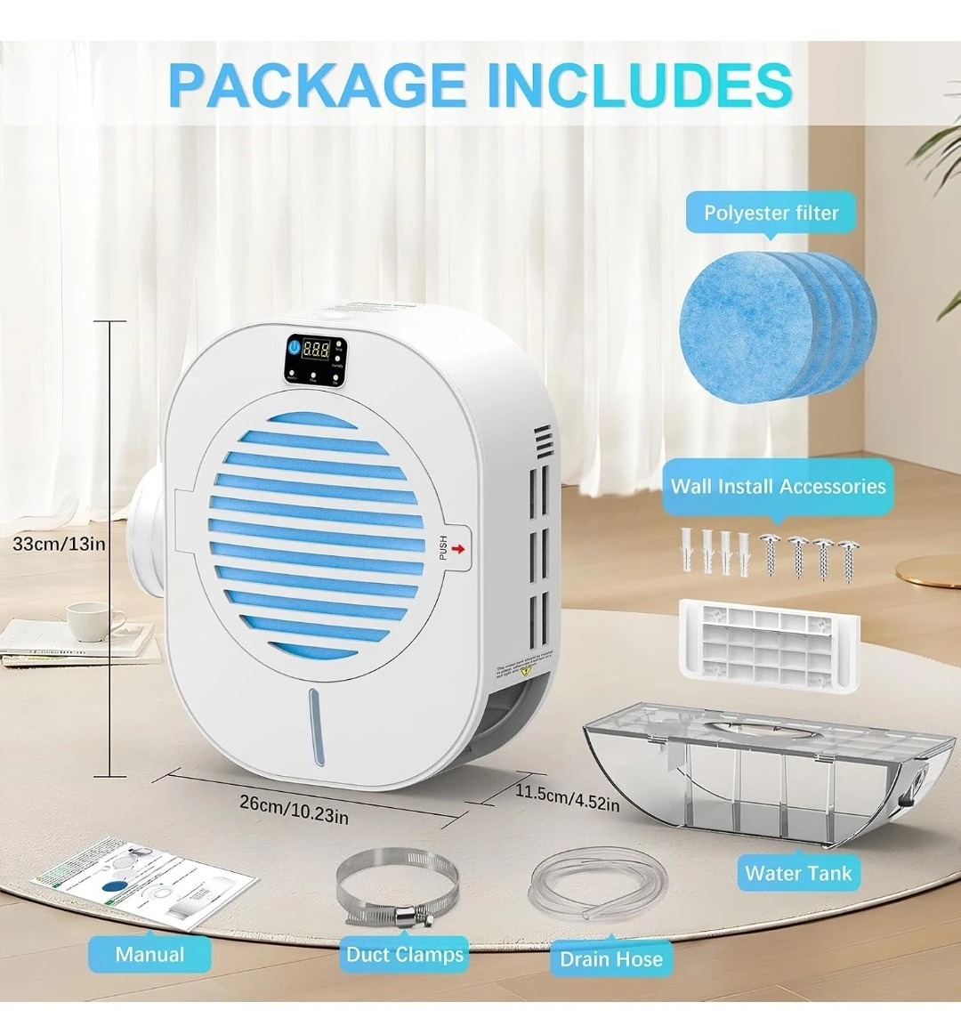 4-in-1 Indoor Dryer Vent With Dehumidifier for Protect Furniture - photo 3