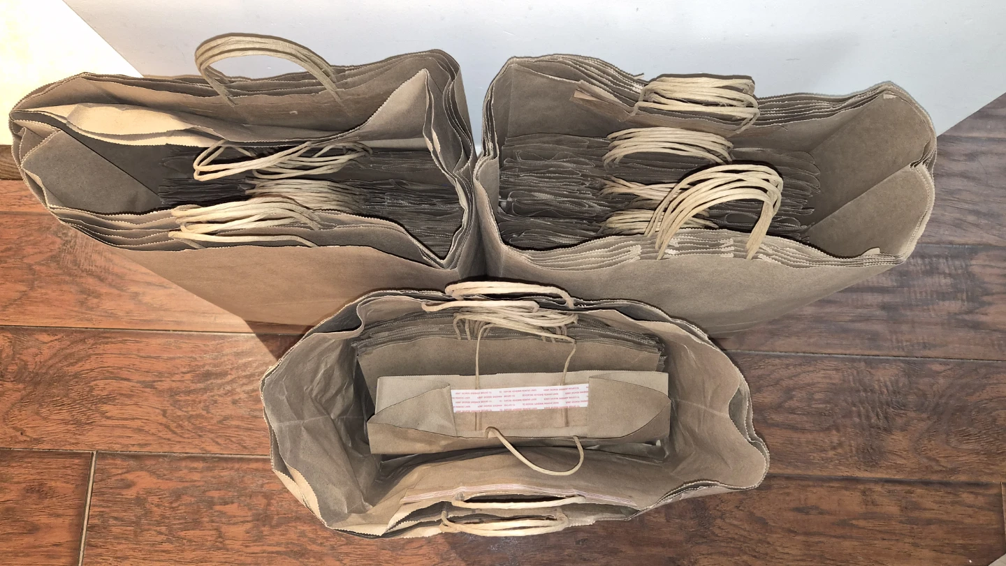 Large Brown Paper Shopping Bags