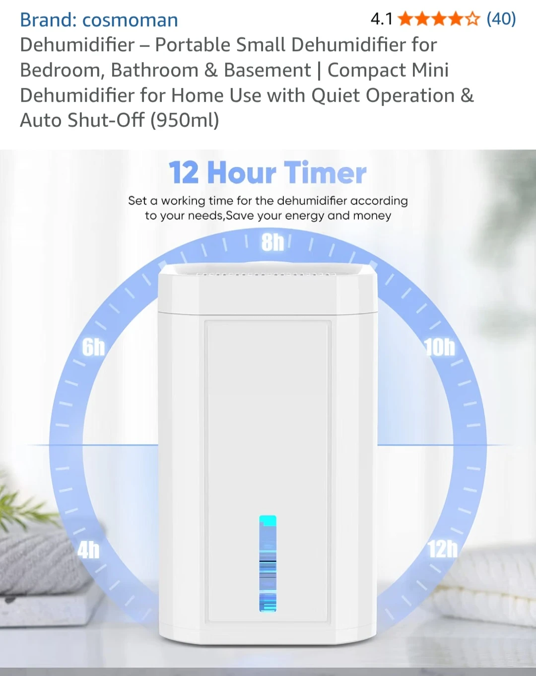 Cosmoman portable smart dehumidifier - photo 4