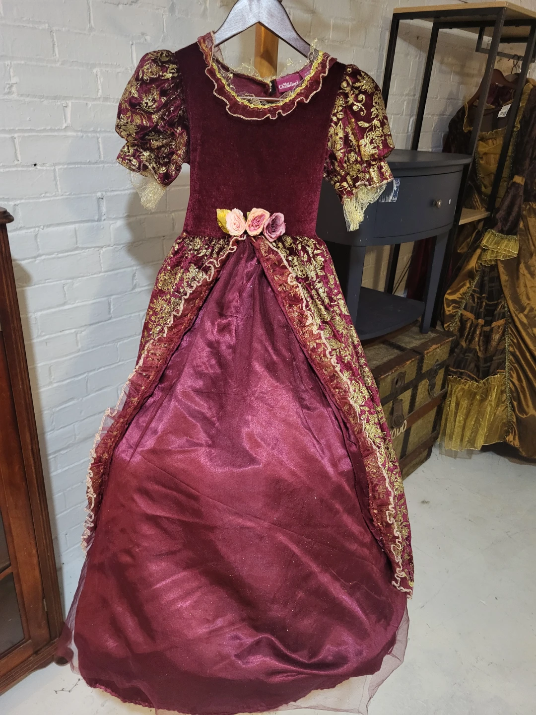 Child's Renaissance Style Velvet Gown