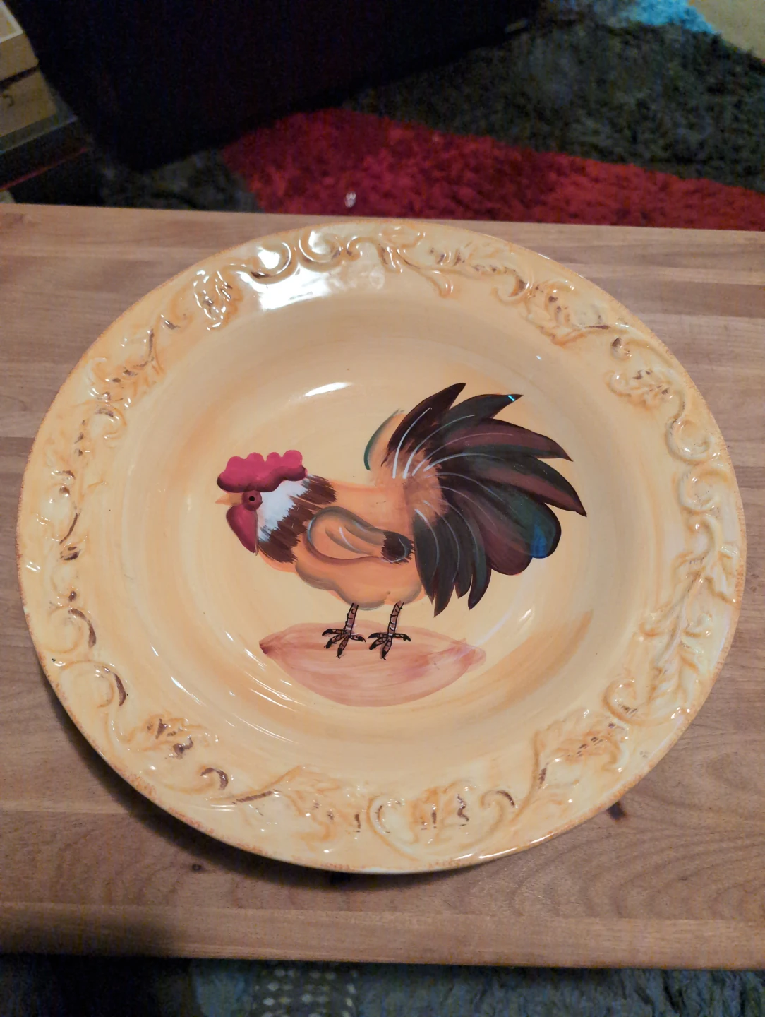 Tuscan Rooster Decorative Serving Bowl