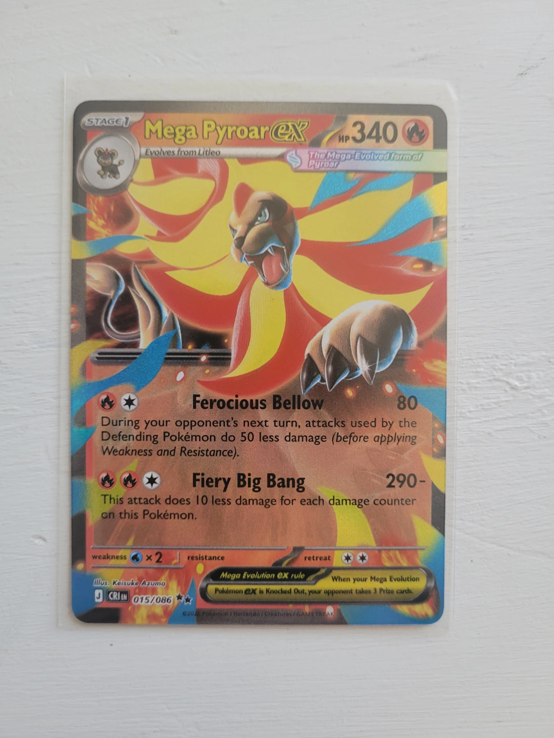 Mega Pyroar EX Pokemon Trading Card