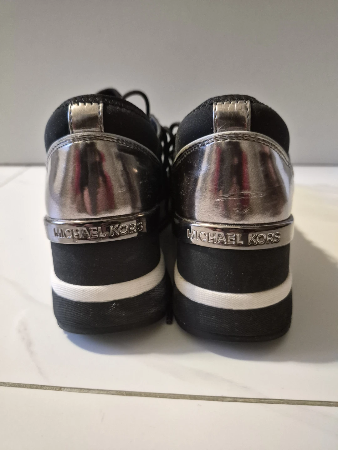 Michael Kors Scout Wedge Trainer Sneakers - Size 7 - photo 4