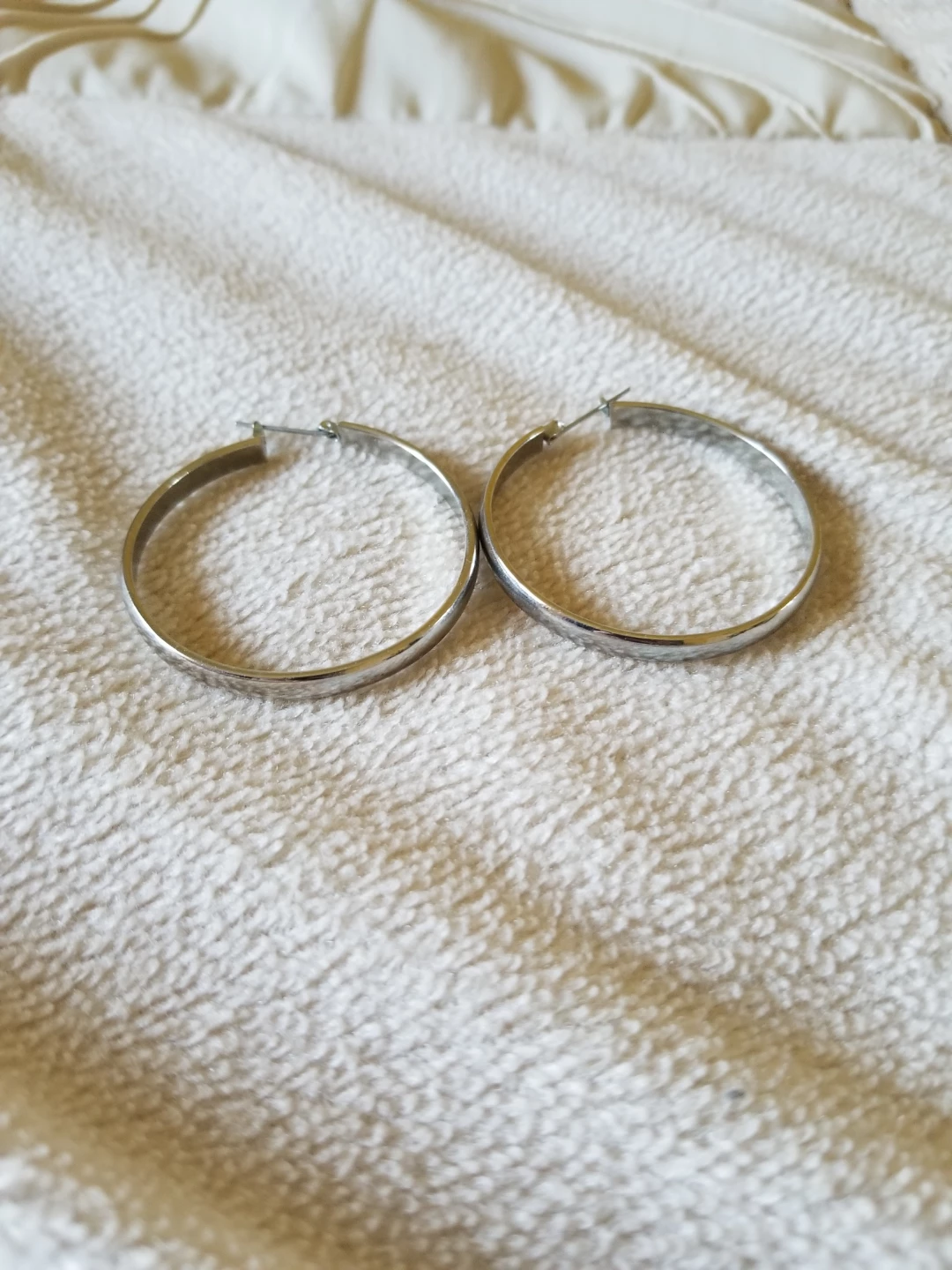 Silver Toned Hoop Earrings