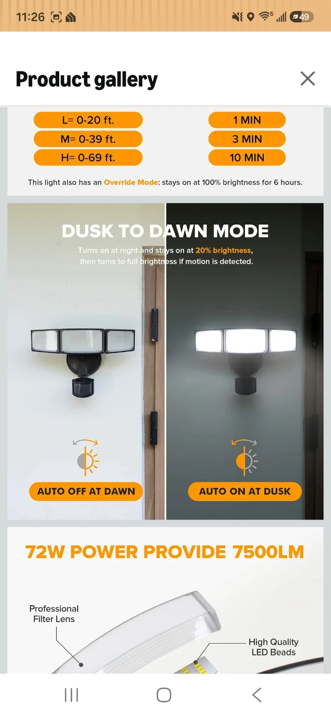 LUTEC LED Motion Sensor Floodlight - photo 5