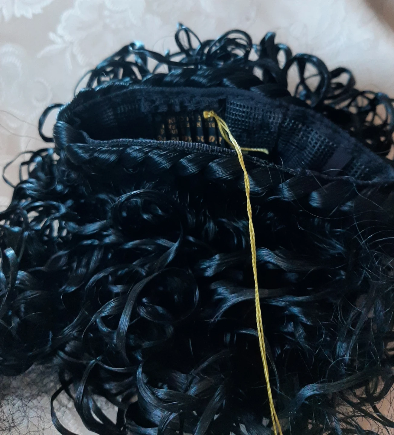 Black Curly Hair Bun Scrunchie - photo 4