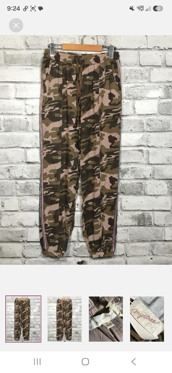 Mystree Camouflage Joggers Size S