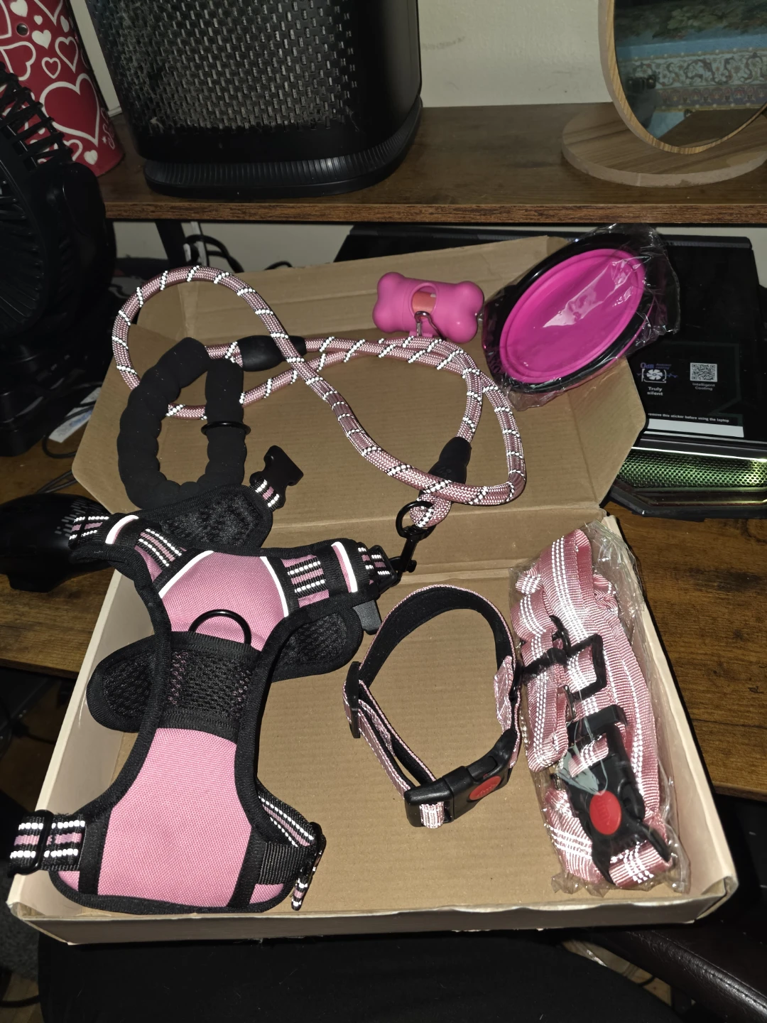 Lobeve Pink Dog Harness, Collar and Leash Set - photo 2