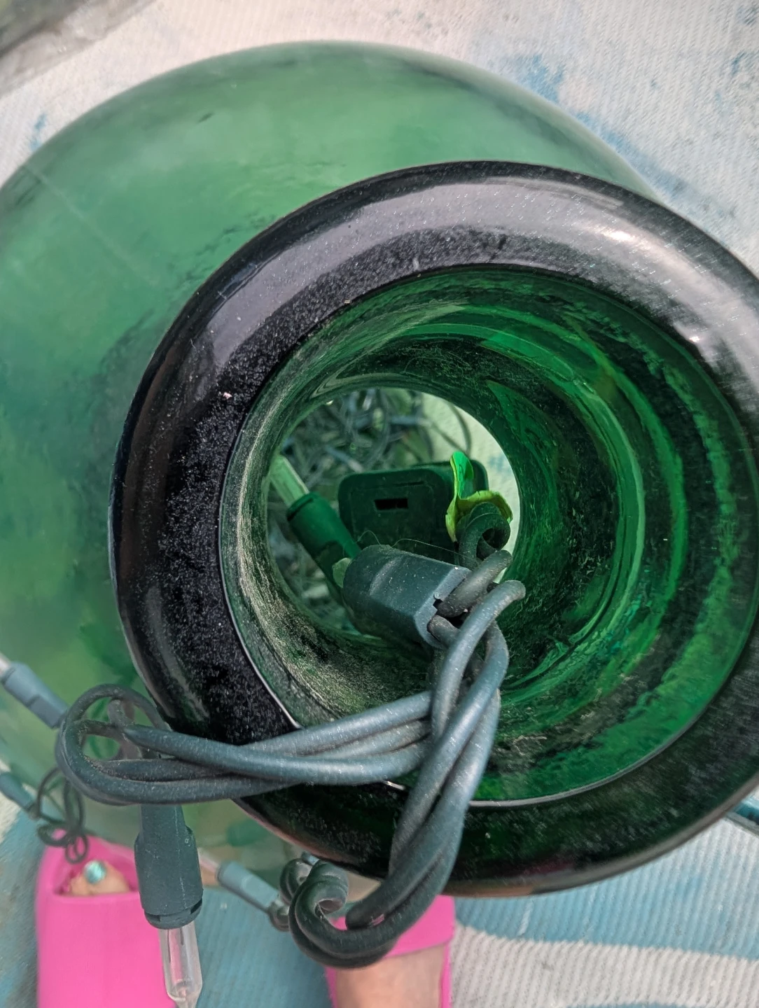 Large Green Decorative Glass Terrarium - photo 3