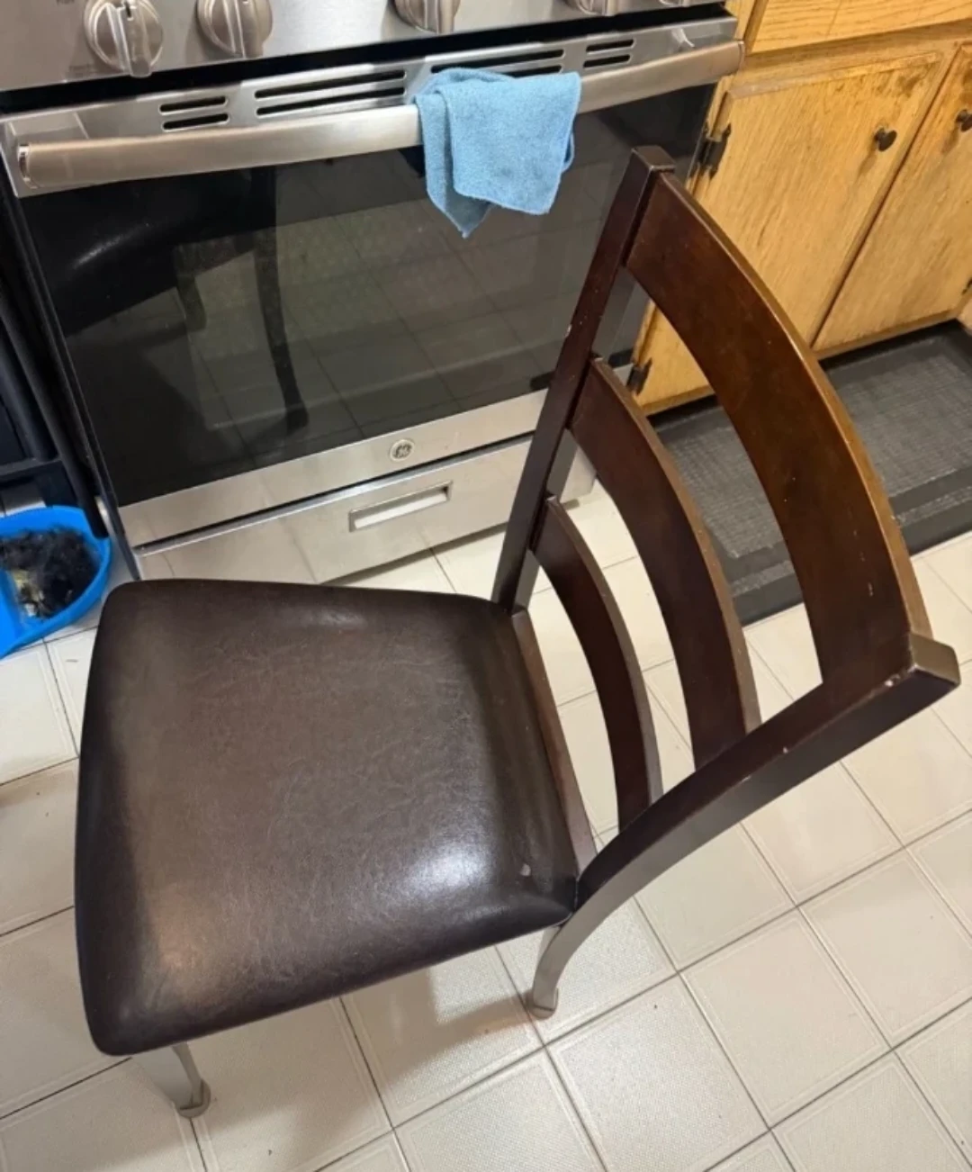 Dark Wood Dining Table and 2 Chairs - photo 3