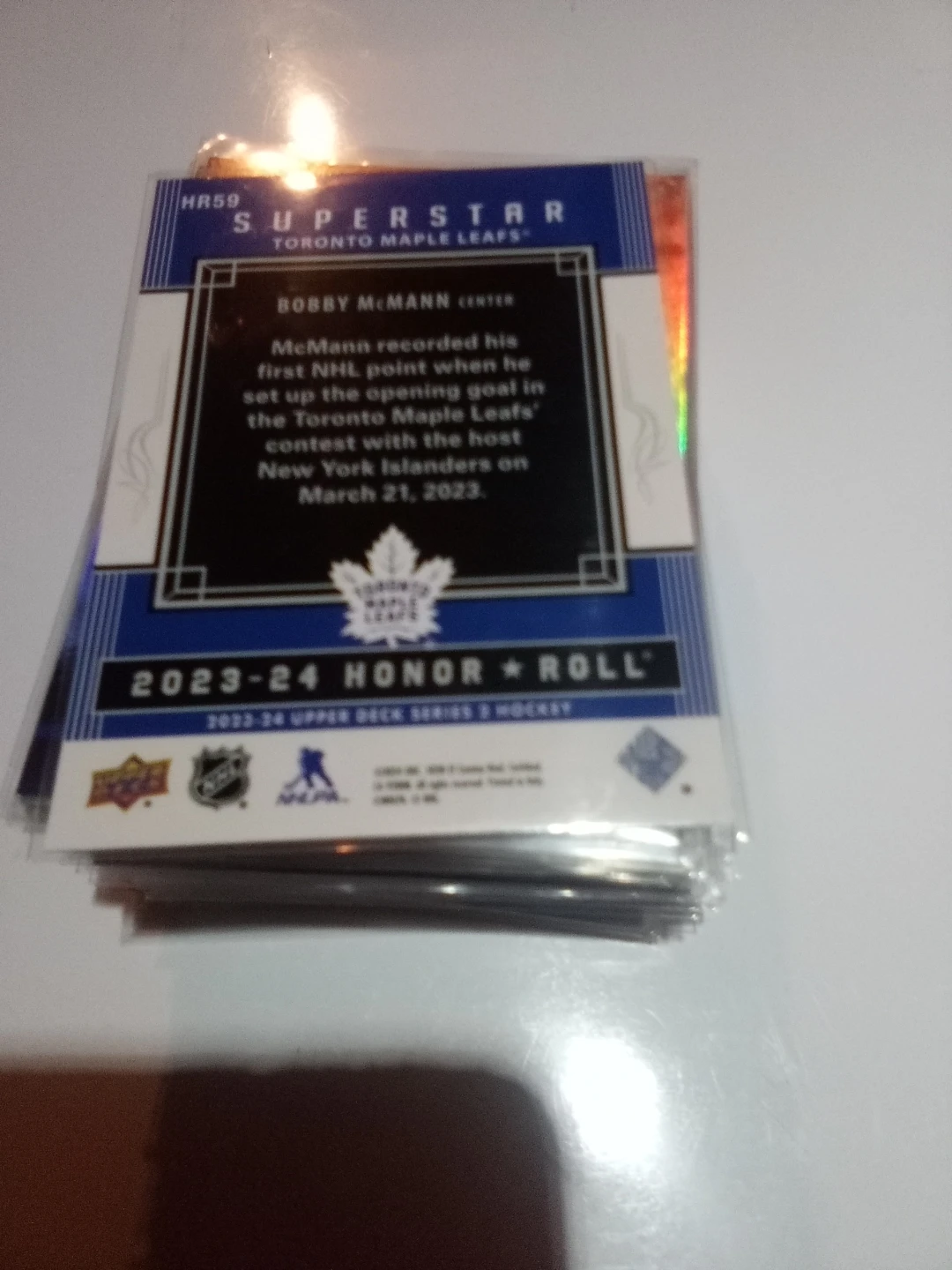 2023-24 Upper Deck Bobby McMann Honor Roll Trading Card - photo 2