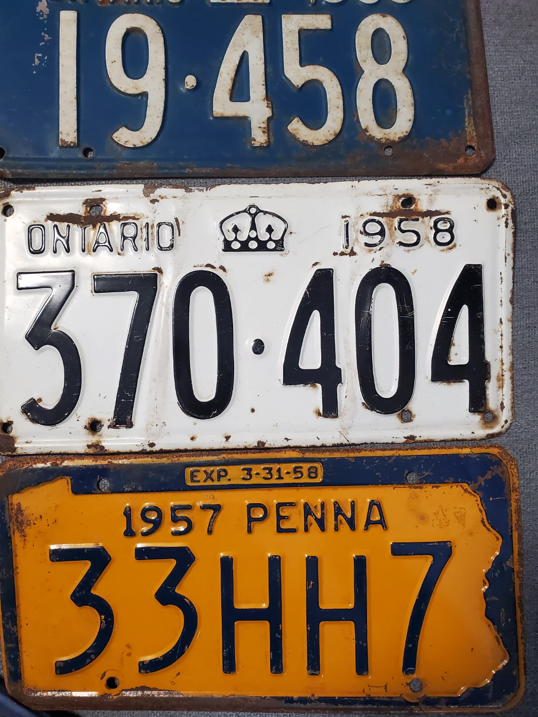 3 vintage License plates - photo 4