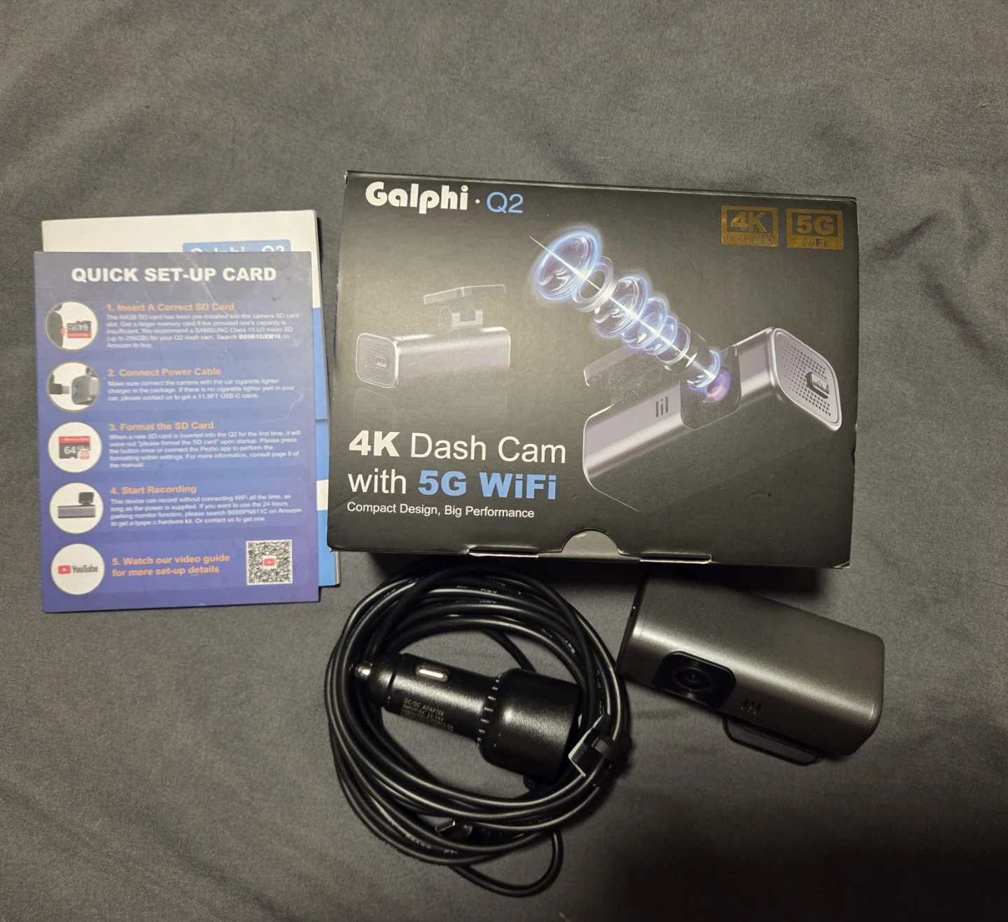 Galphi Q2 4K Dash Cam with 5G WiFi