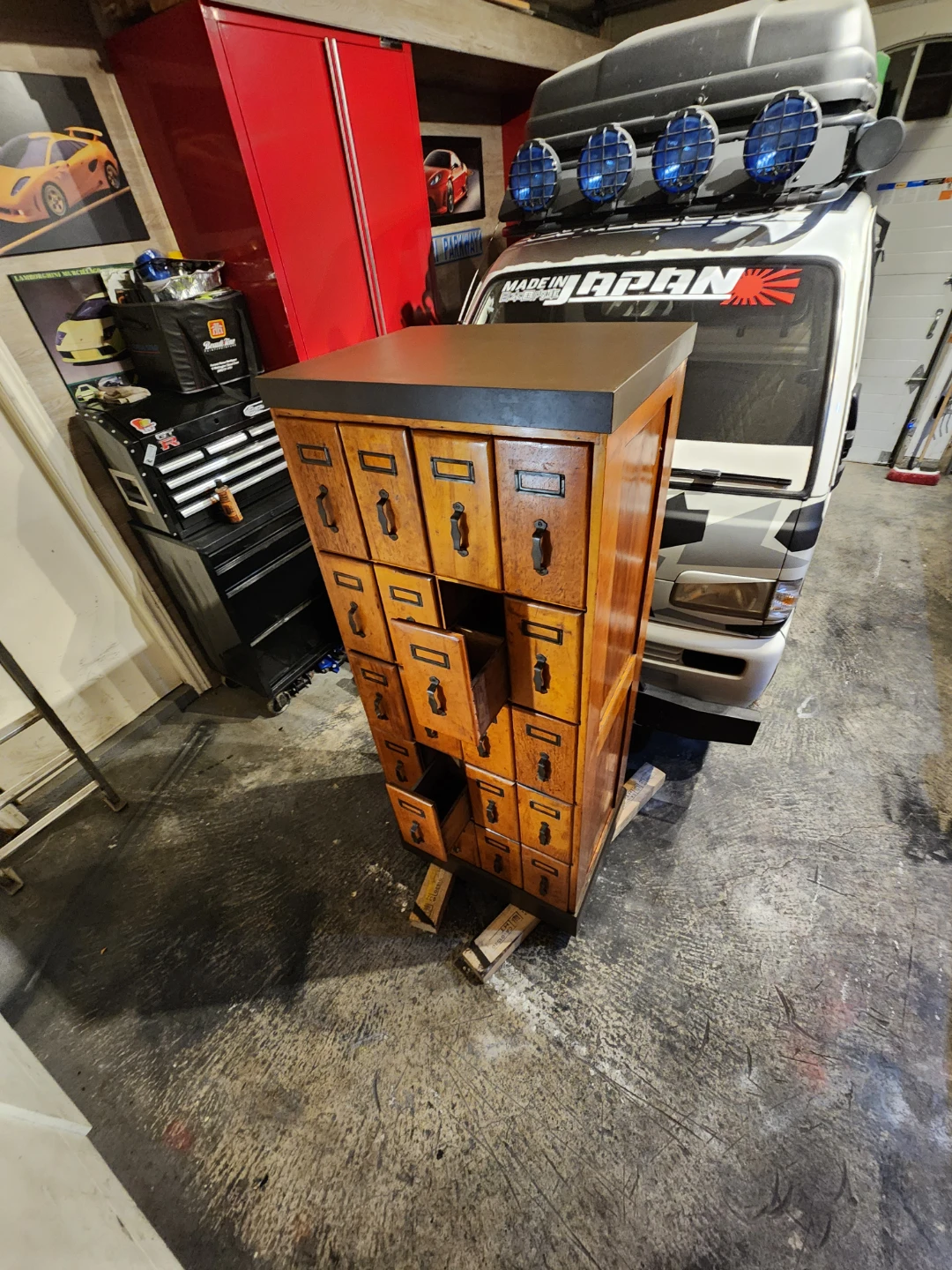 Vintage Wooden Apothecary Cabinet - photo 4