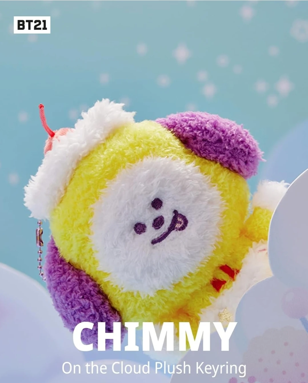 Brand New LINE FRIENDS BTS BT21 Chimmy Plush Cloud keyring - photo 4
