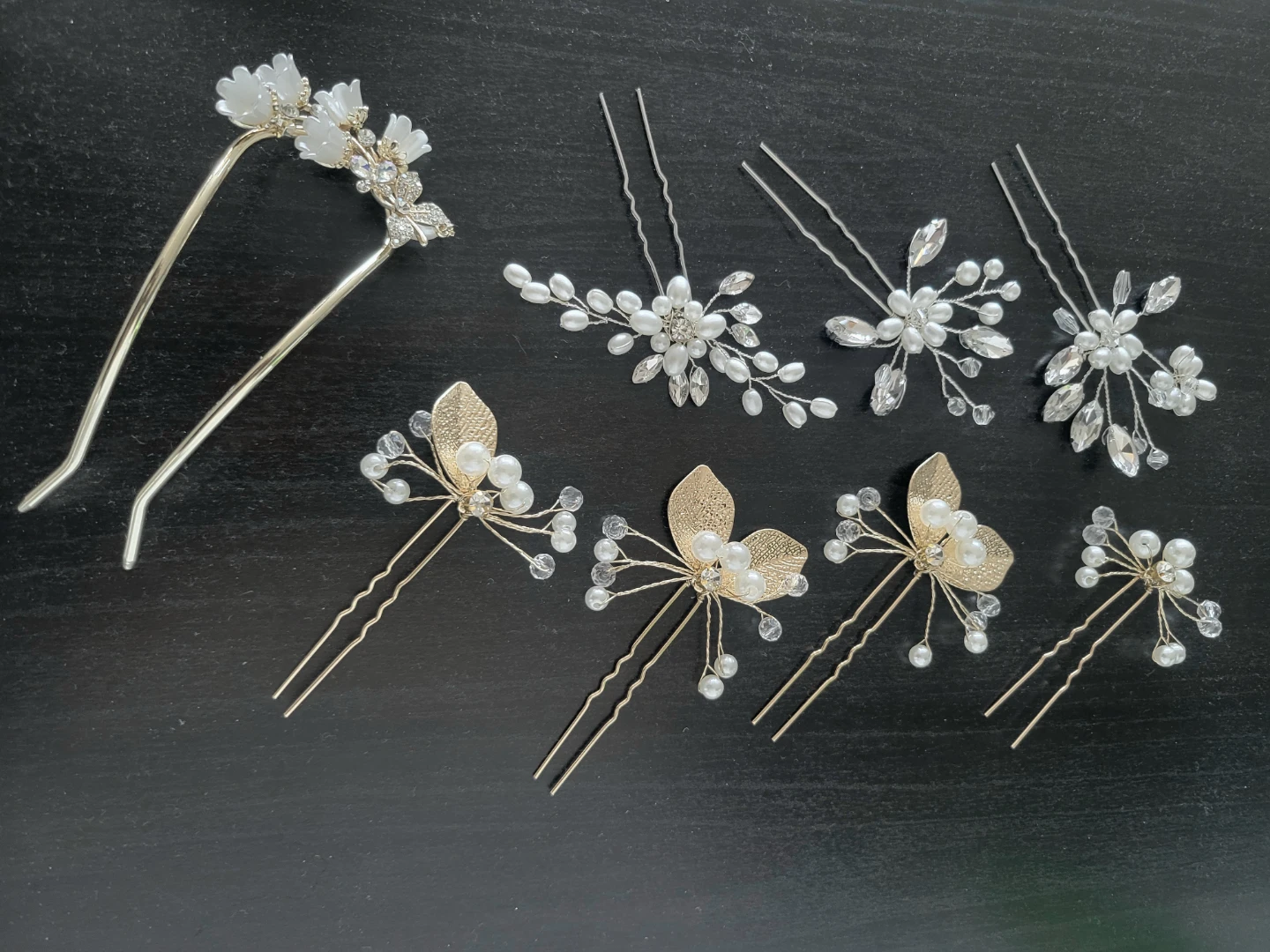 Set of 7 Decorative Wedding Hair Pins