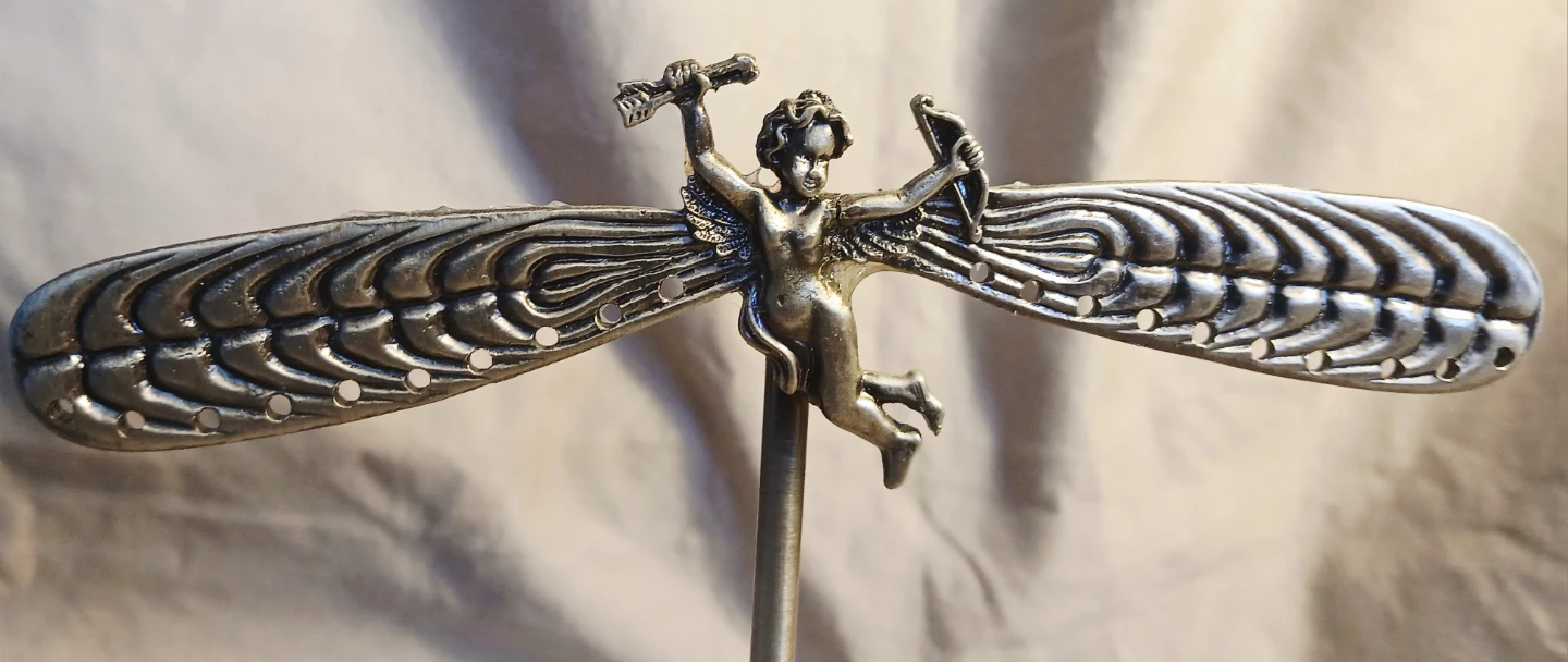 Refubtished Vintage-style Cherub Earrings display - photo 5