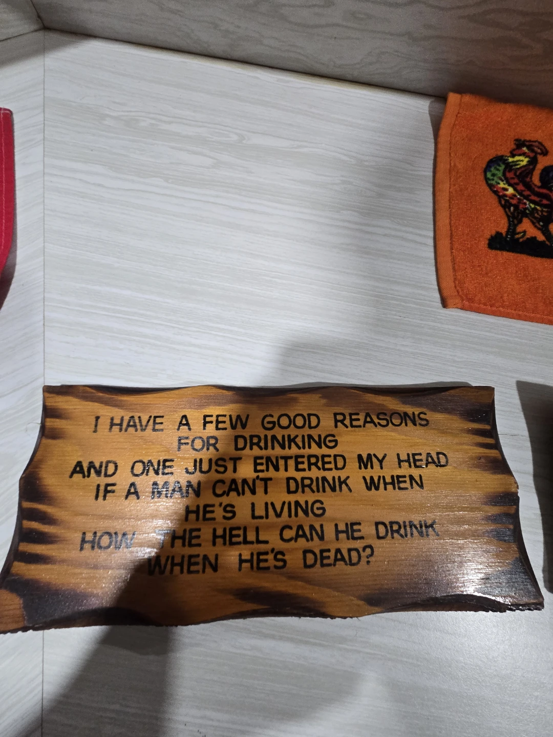 Two Vintage Wooden Bar Signs - photo 3