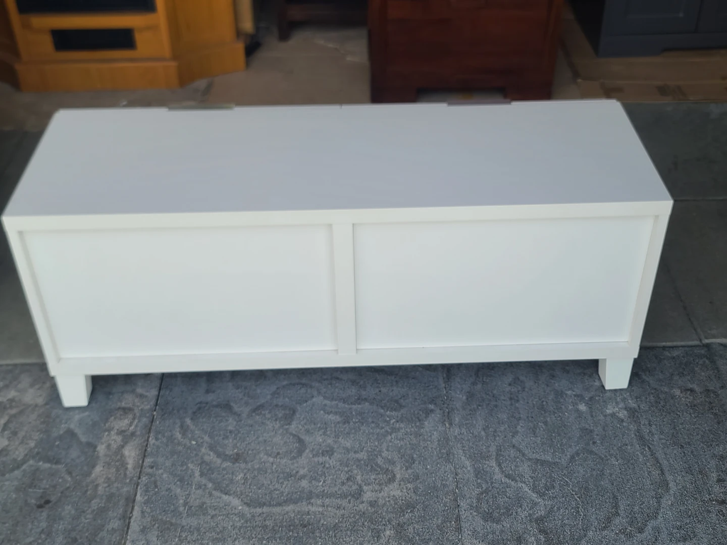 White TV Stand with Drawers - photo 5