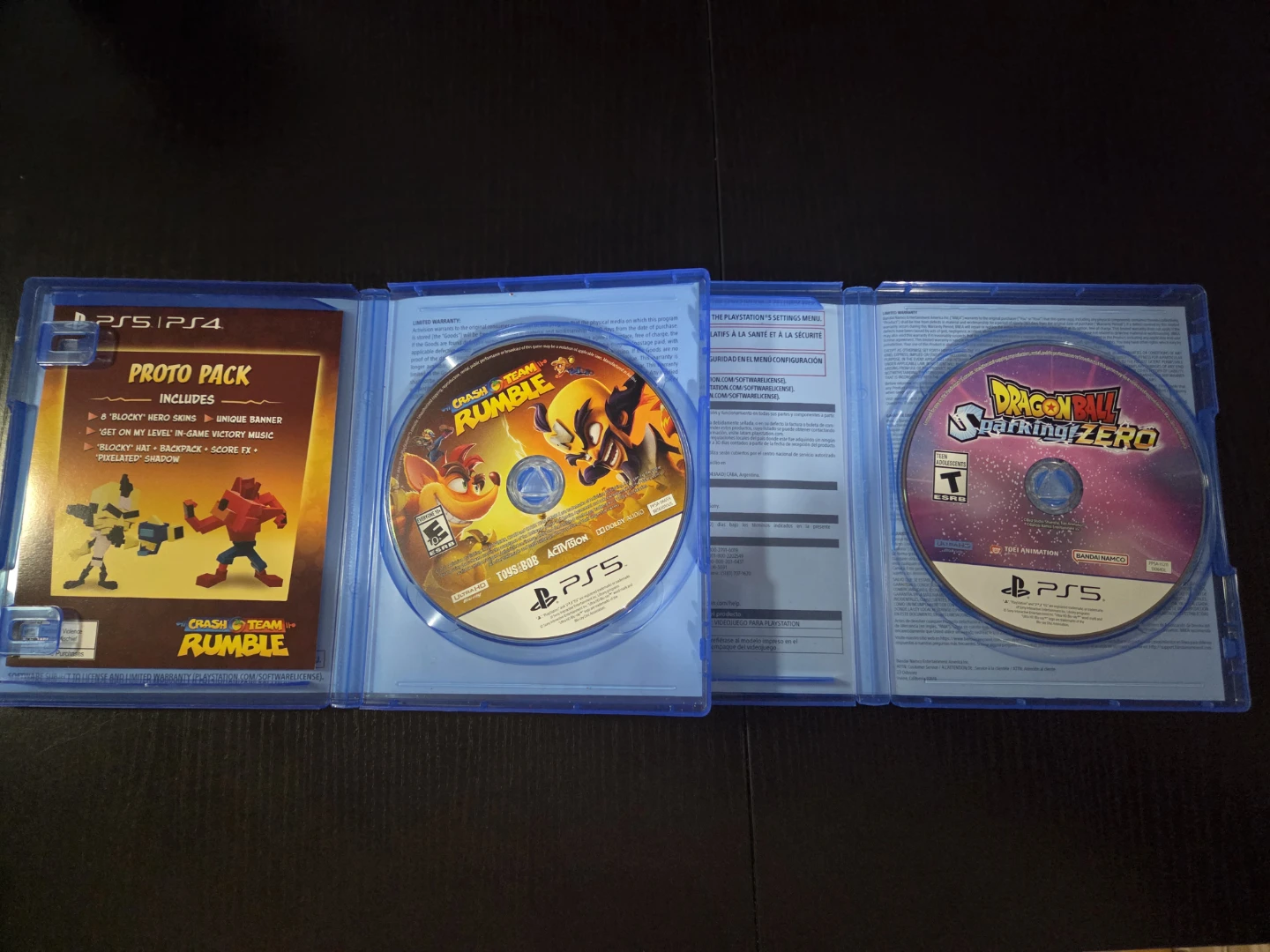 PS5 Dragon Ball Sparking Zero and Crash Team Rumble Games - photo 2