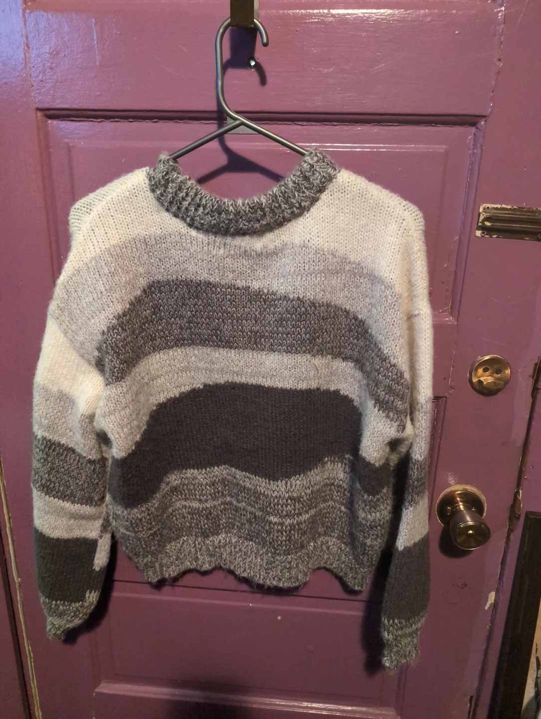 ONLY Grey Striped Knit Sweater - photo 2