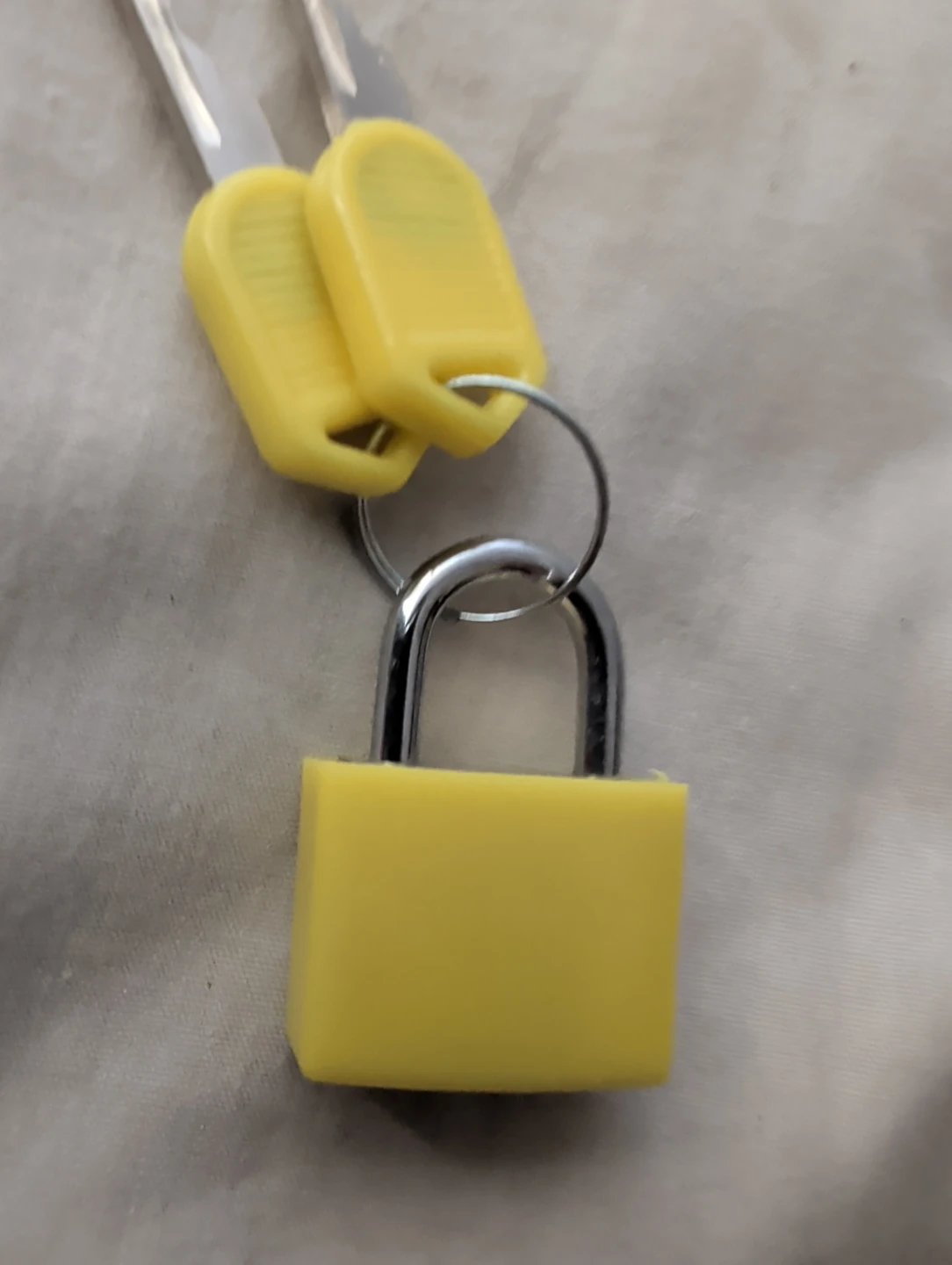 Yellow Padlock with Two Keys - photo 4