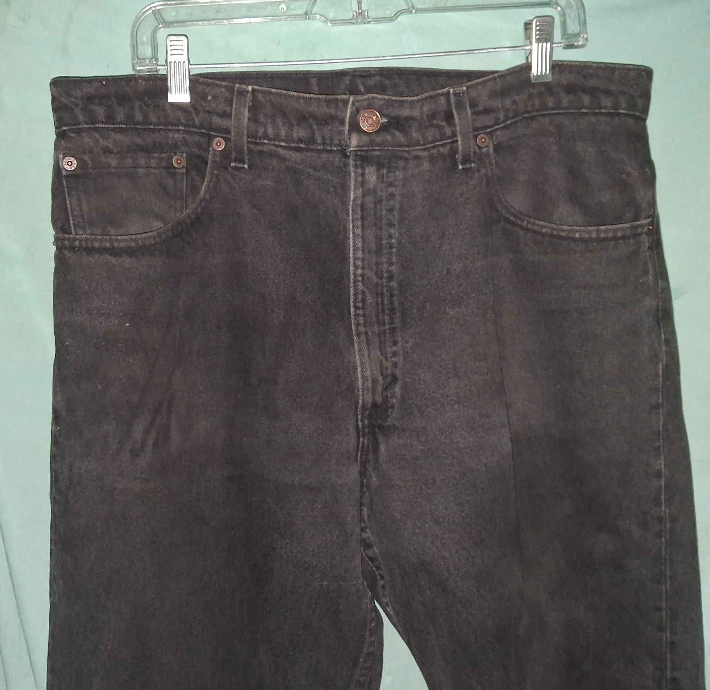Black Vintage Levis 550 Relaxed Fit Tapered Leg Jeans - photo 2