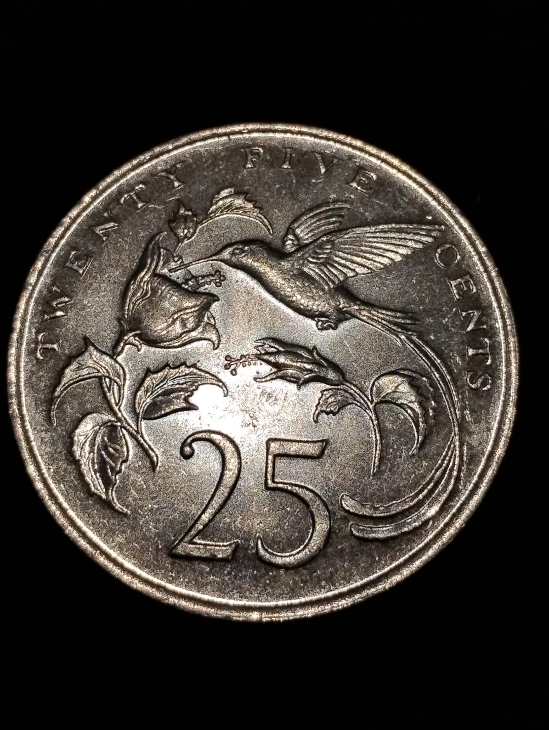 1986 Jamaica 25 Cents Coin