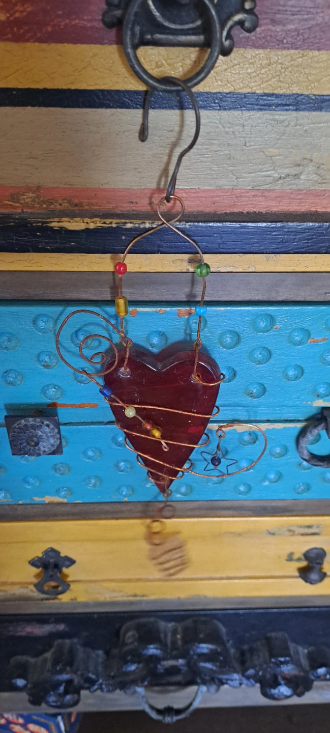 Red Glass Heart Ornament