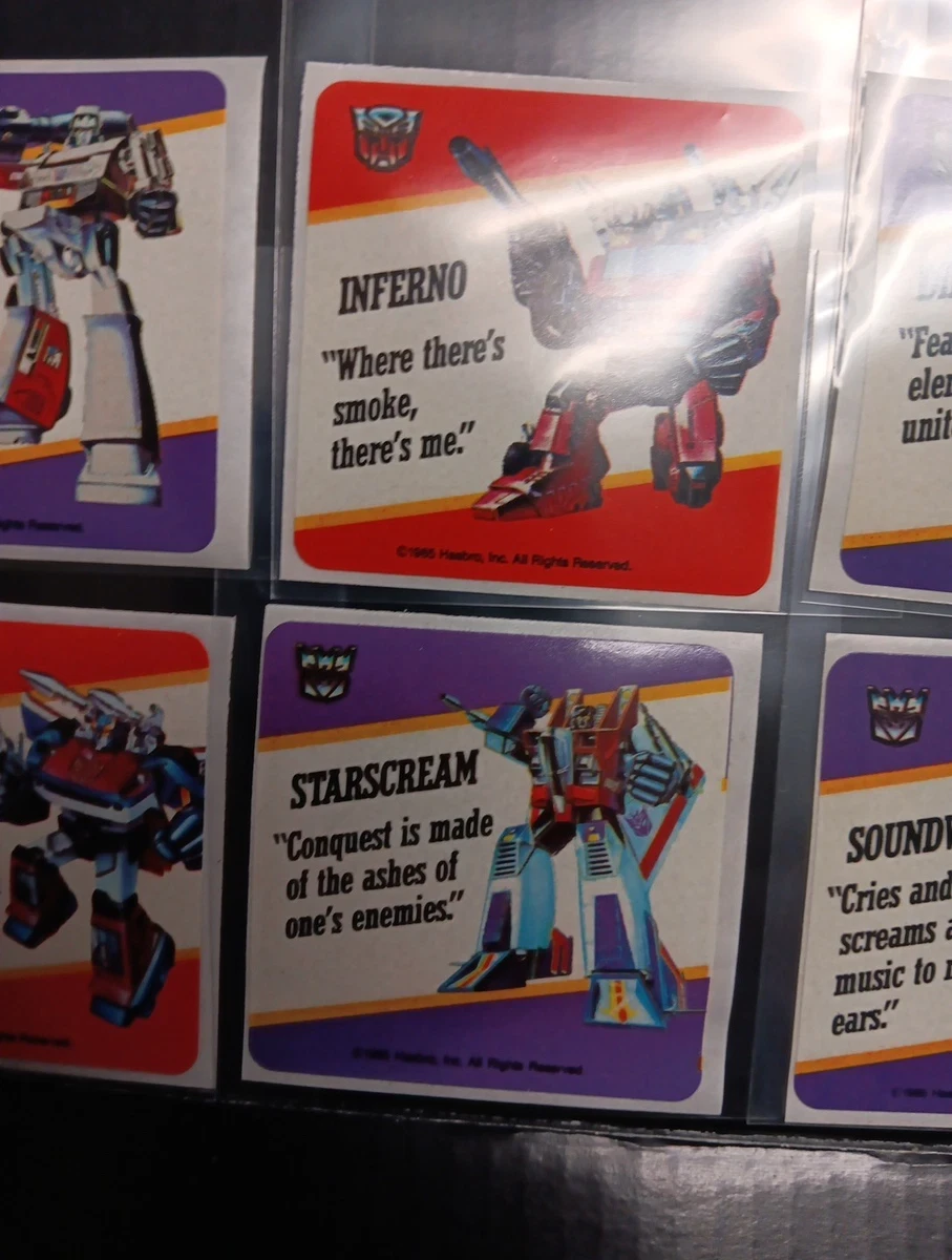 Vintage 1985 Transformers Hasbro Stickers - photo 3