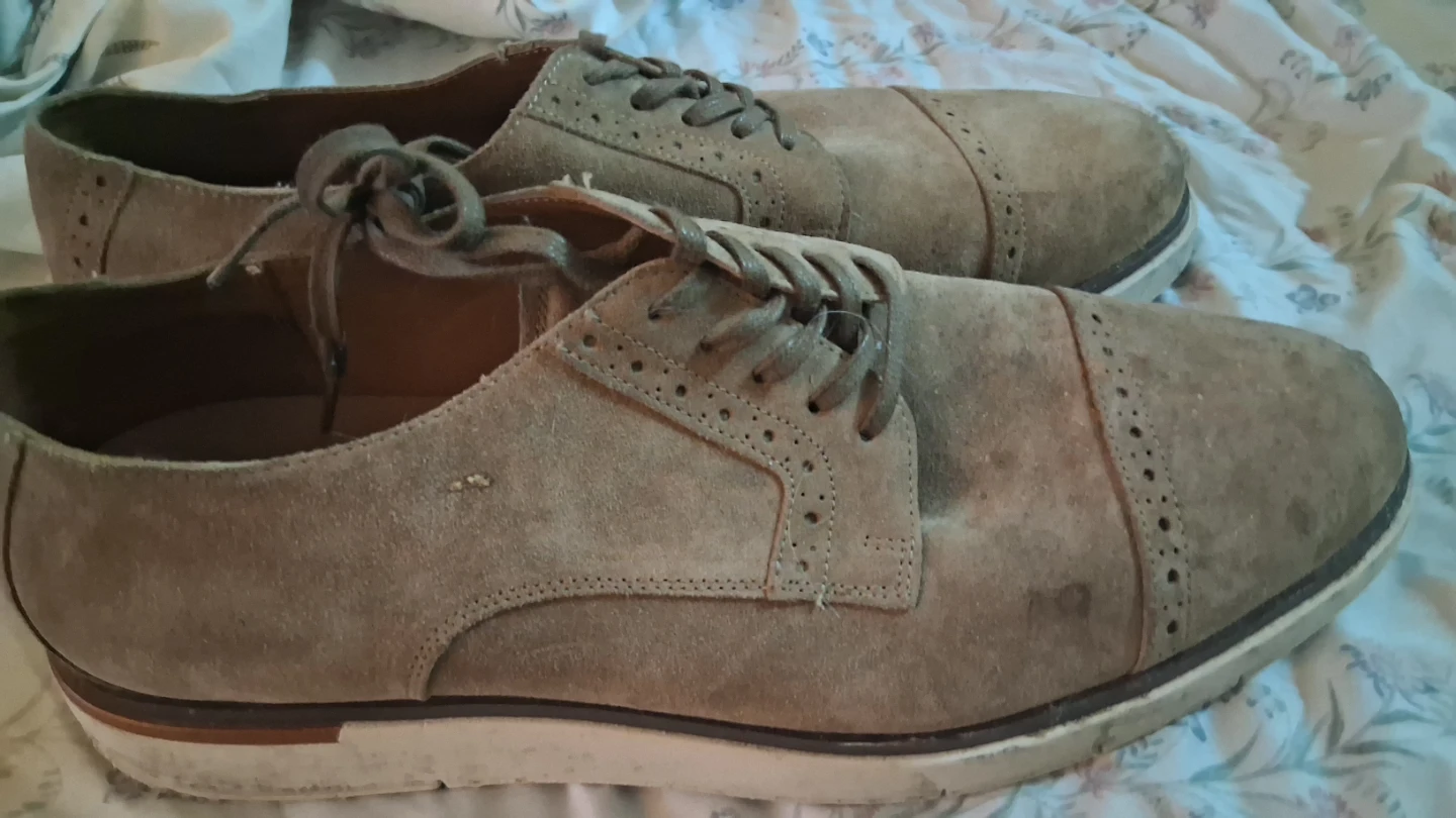 Mens Suede Lace-Up Brogues