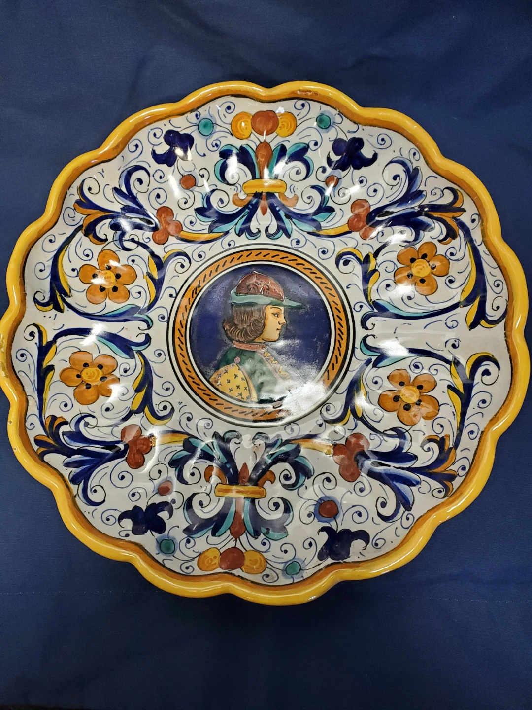 Vintage Italian Decorative Wall Plate ARS Deruta