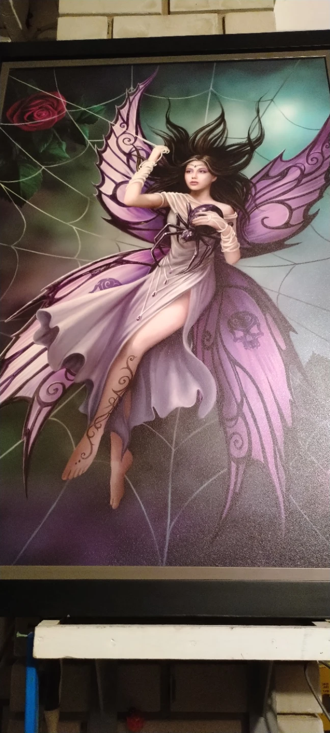 Fantasy fairy wall art with spider - photo 2